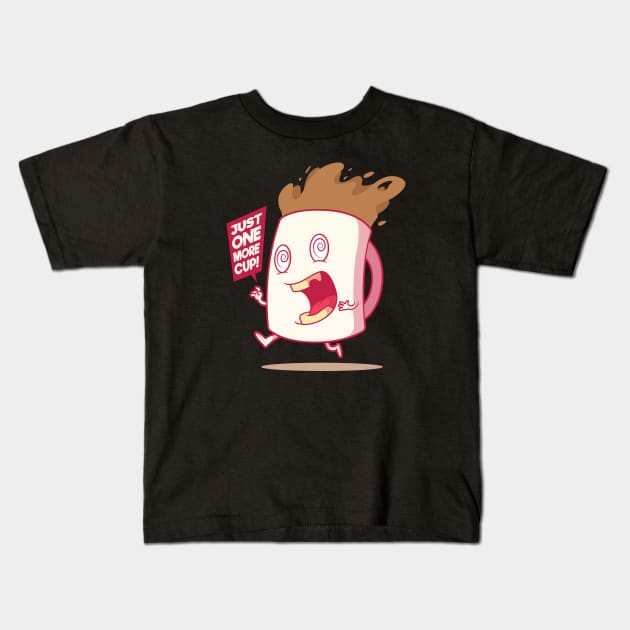 More Coffee Kids T-Shirt by quietriot